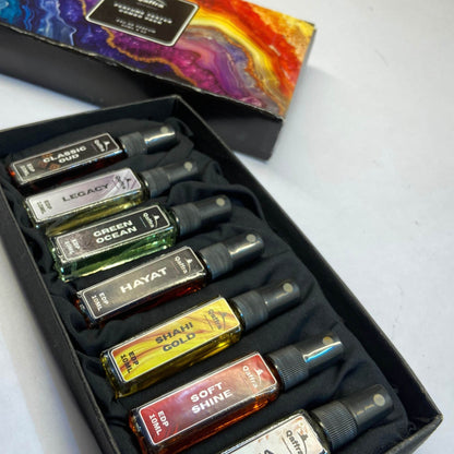Buy Qaffra 7x10ml EDP Perfume Tester Set | Long Lasting Scents (10+ Hours)